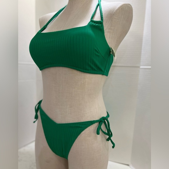 Aerie Emerald Bikini Set. size L bathing suit underwear and size M top - Picture 14 of 14